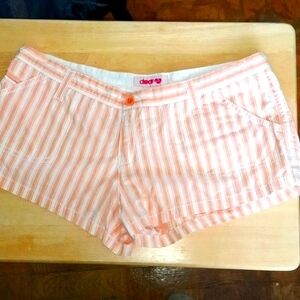 Orange Striped Shorts